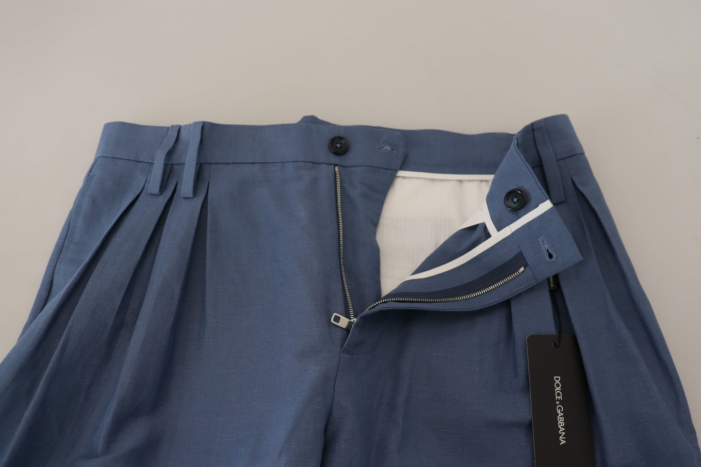 Blue Linen Chino Men Formal Pants