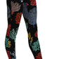 Elegant High Waist Slim Leggings Coral Print