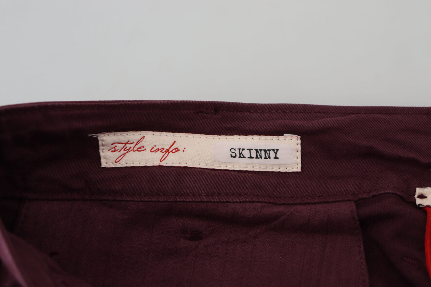 Elegant Maroon Casual Skinny Pants