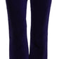 Elegant Purple Corduroy Straight Fit Pants