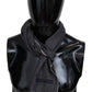 Elegant Gray Cashmere Scarf with Logo Embroidery