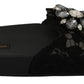 Elegant Floral Lace Sandals with Crystals