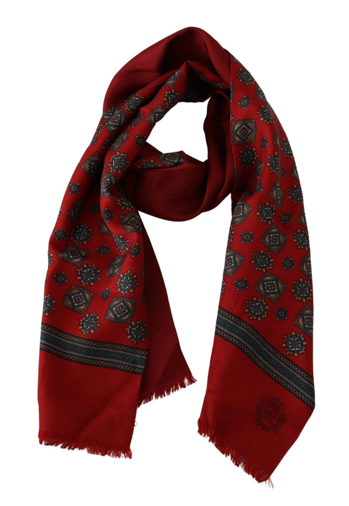 Elegant Red Silk Scarf