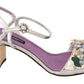Crystal Embellished Ankle Strap Sandals