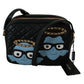 Chic Black Leather GLAM Crossbody Bag