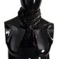 Brown Velvet Geometric Shawl Fringe Neck Wrap Scarf