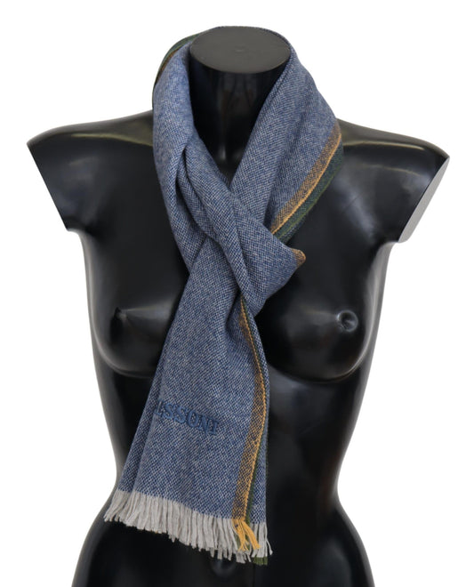 Elegant Cashmere Scarf with Signature Embroidery