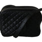 Chic Black Leather GLAM Crossbody Bag