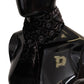 Brown Velvet Geometric Shawl Fringe Neck Wrap Scarf