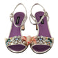 Crystal Embellished Ankle Strap Sandals