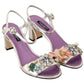 Crystal Embellished Ankle Strap Sandals