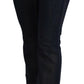 Blue Cotton Low Waist Flared Women Casual Denim Jeans