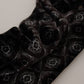 Brown Velvet Geometric Shawl Fringe Neck Wrap Scarf