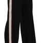 Elegant High Waist Straight Wool Blend Pants