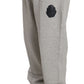 Elegant Gray Cotton Sweatsuit Ensemble
