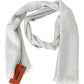 Elegant White Cashmere Scarf Unisex