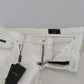 Chic White Denim Pants - Slim Fit Luxury Cotton Blend