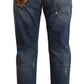 Chic Embroidered Boyfriend Fit Denim Jeans