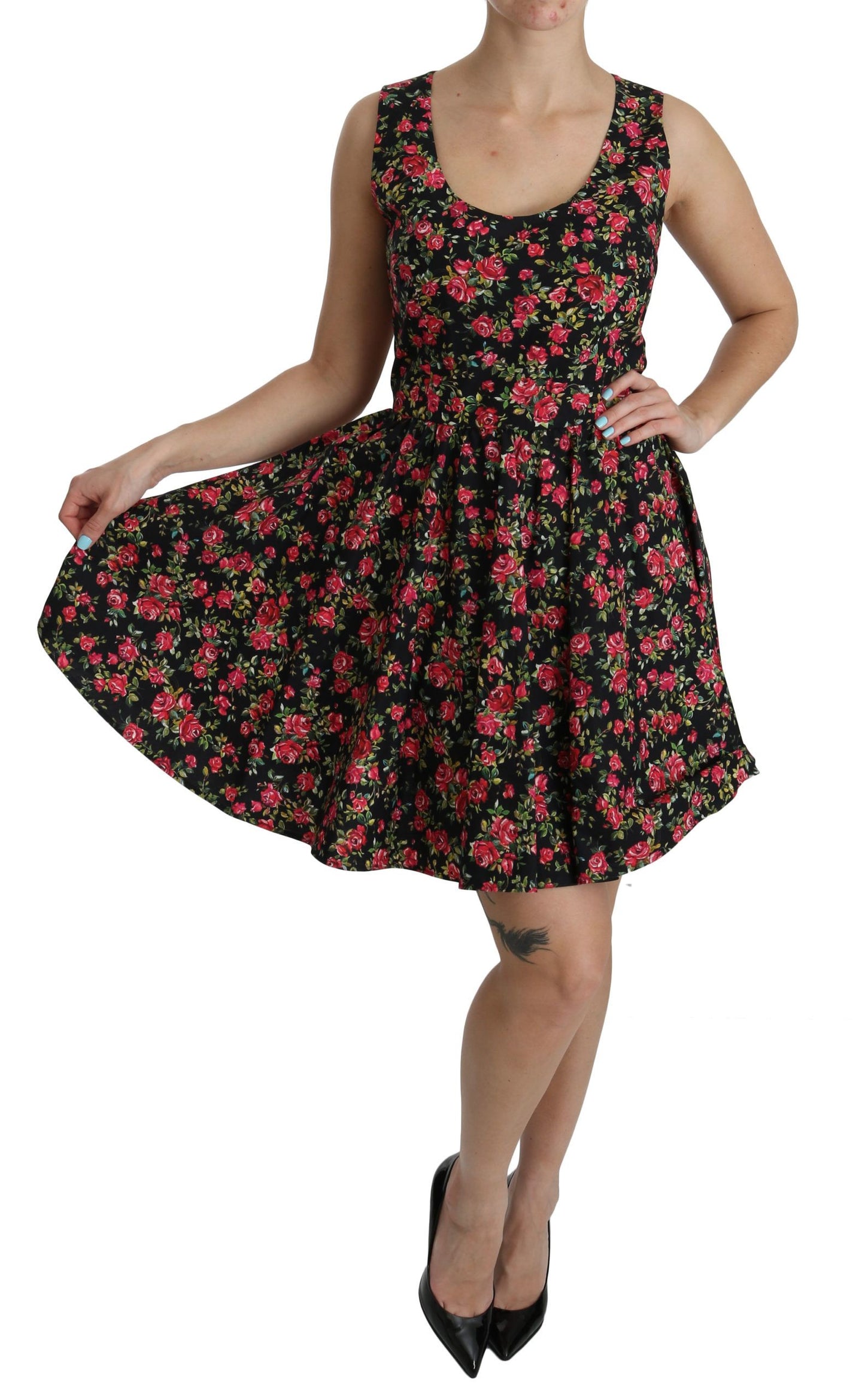 Elegant Floral Sheath Mini Dress