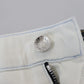 Chic White Denim Pants - Slim Fit Luxury Cotton Blend