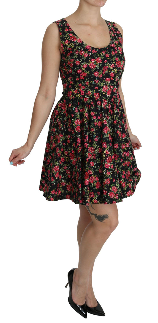 Elegant Floral Sheath Mini Dress