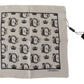Elegant Men's White Silk Square Scarf