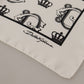 Elegant Men's White Silk Square Scarf