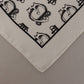Elegant Men's White Silk Square Scarf