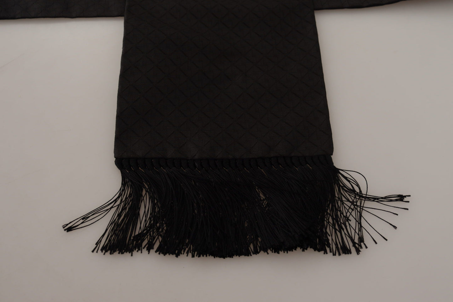 Elegant Black Silk Men's Scarf Wrap