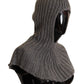 Gray 100% Cashmere Knitted Wrap One Size Scarf