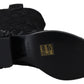 Black Lace Taormina Ankle Cowboy Crystal Shoes