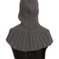 Gray 100% Cashmere Knitted Wrap One Size Scarf