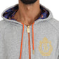 Elegant Gray Cotton Sweatsuit Ensemble