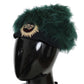 Green Fur DG Logo Embroidered Cloche Hat