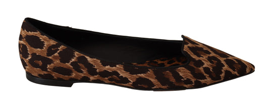 Chic Leopard Print Cotton Loafers