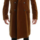 Chartreuse Elegance Double Breasted Trench Coat