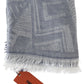 Elegant Cashmere Fringed Scarf in Gray