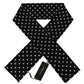 Black Silk Skinny Polka Dot Mens Scarf Wrap Shawl Scarf