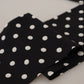 Black Silk Skinny Polka Dot Mens Scarf Wrap Shawl Scarf