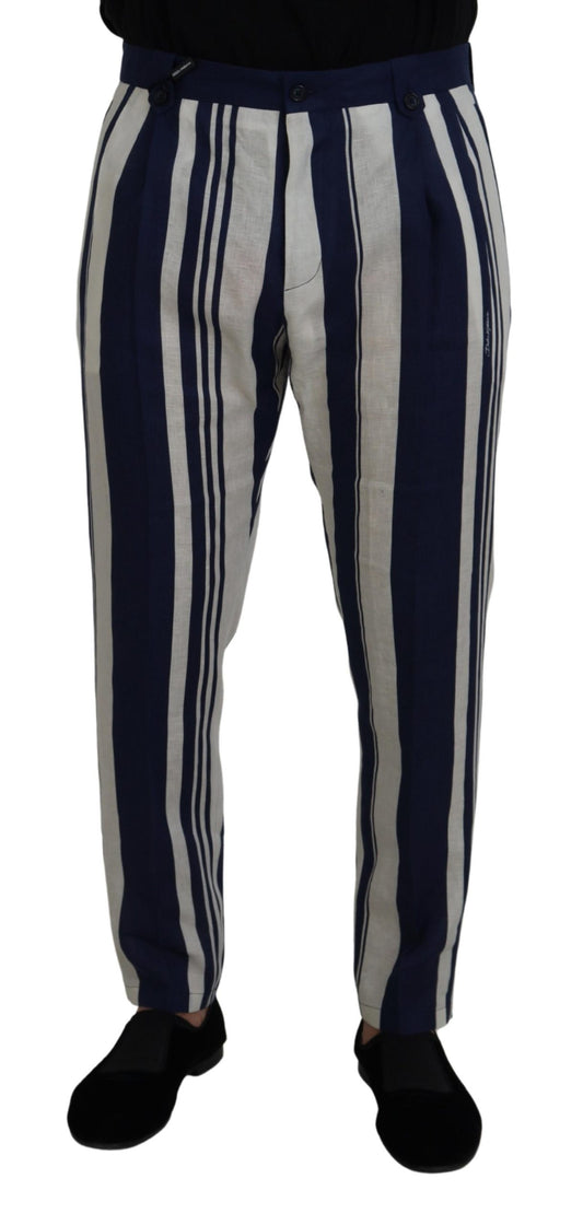 Elegant Striped Linen Pants for Men