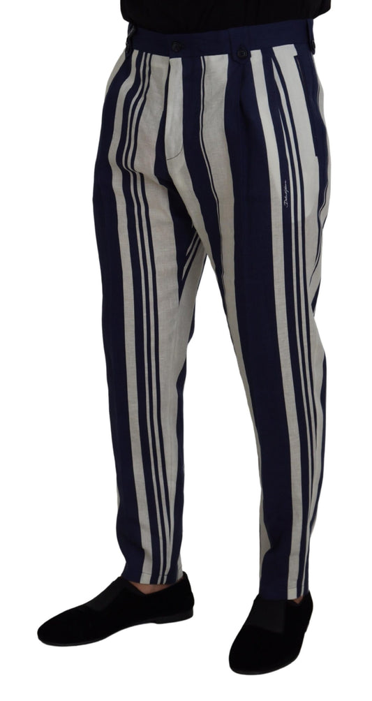 Elegant Striped Linen Pants for Men