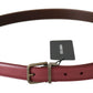 Elegant Pink Leather Belt for Men