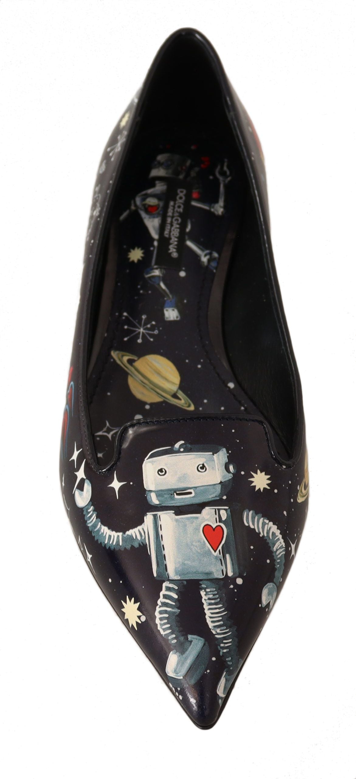 Elegant Outer Space Print Flat Loafers