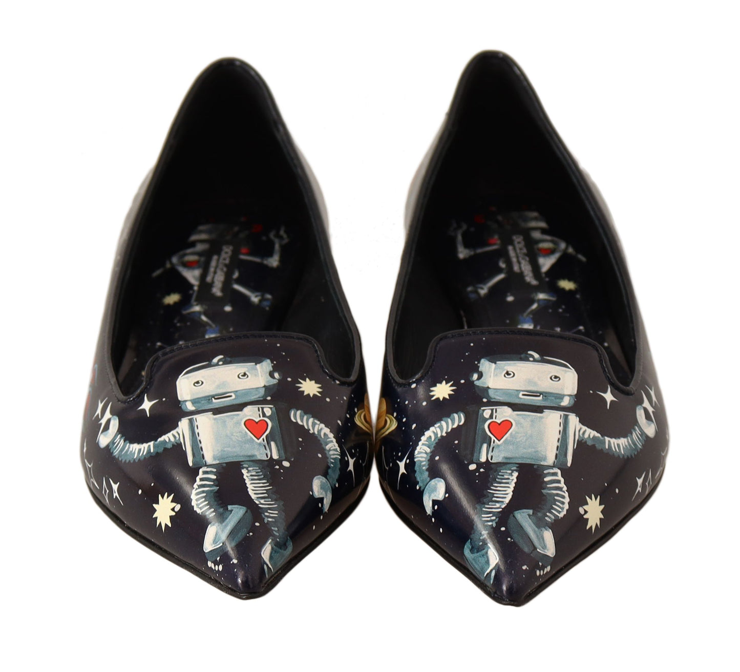 Elegant Outer Space Print Flat Loafers