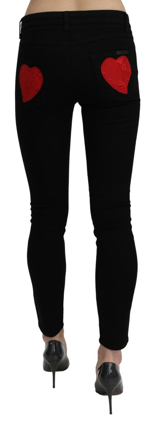 Chic Slim Fit Black Cropped Jeans