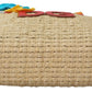 Chic Beige Multicolor Straw Tote