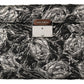 Elegant Black Jacquard Leather Clutch Bag