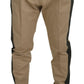 Brown Black Cotton Chino Men Pants