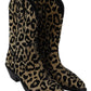 Gold Black Western-Inspired Luxe Boots