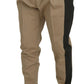Brown Black Cotton Chino Men Pants